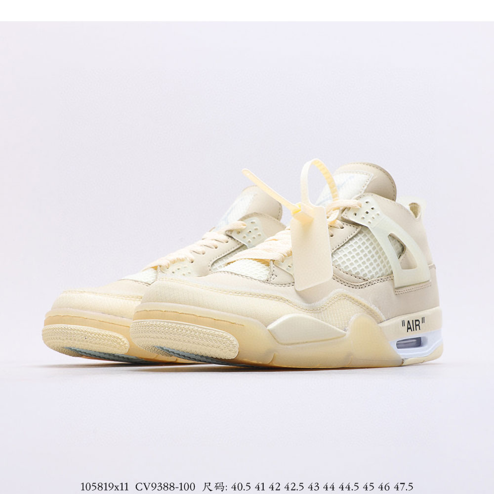 Off-white X Air Jordan 4 Cream (Men) - ThaPlugWorldWide